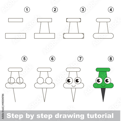 Simple kid educational game. Drawing tutorial.