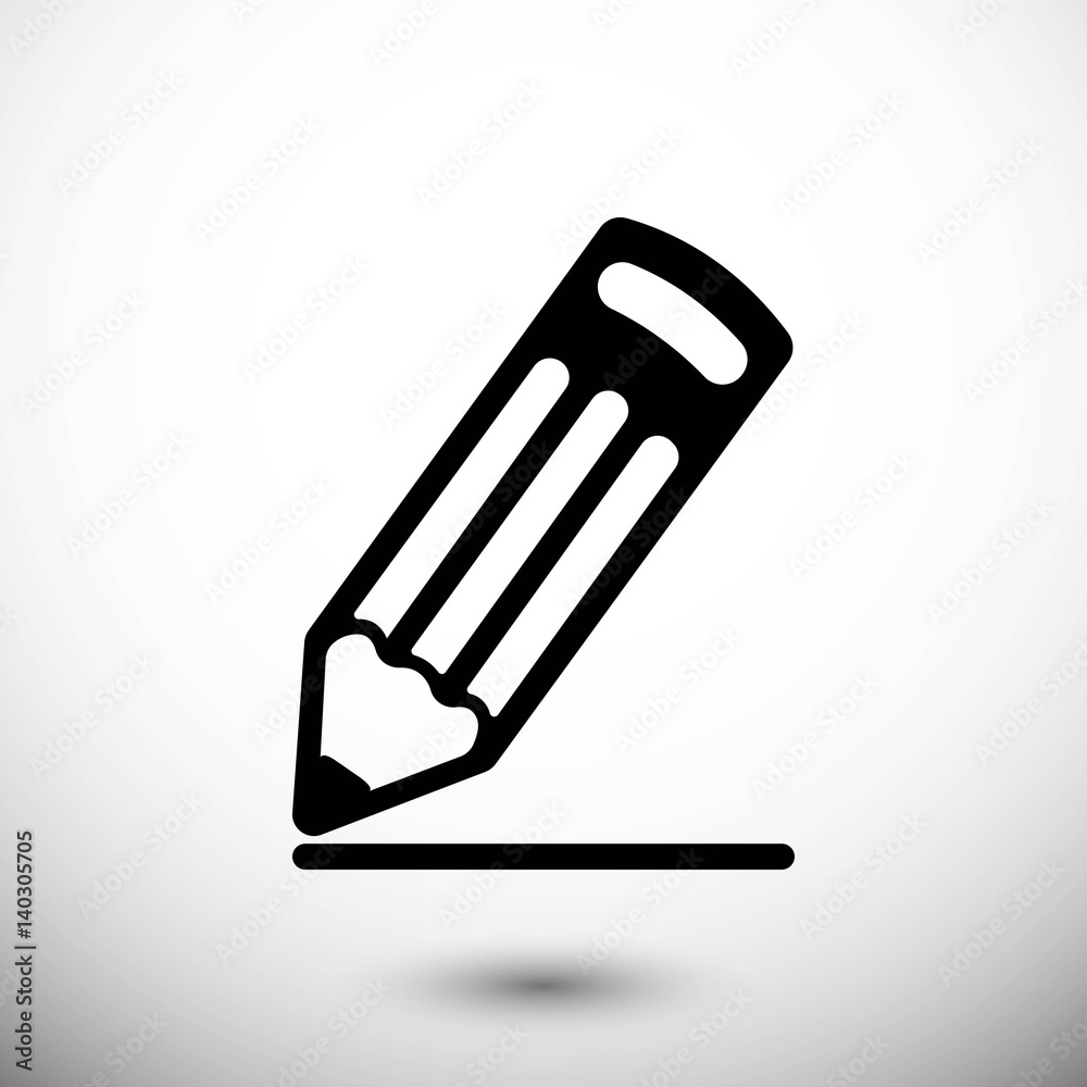 pencil icon stock vector illustration flat design pencil icon stock vector illustration flat design