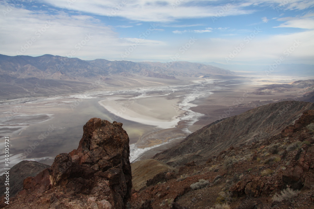 Salt Badwater Basin, Panorama Picture from Dante´s View, Death Valley National Park, California, USA