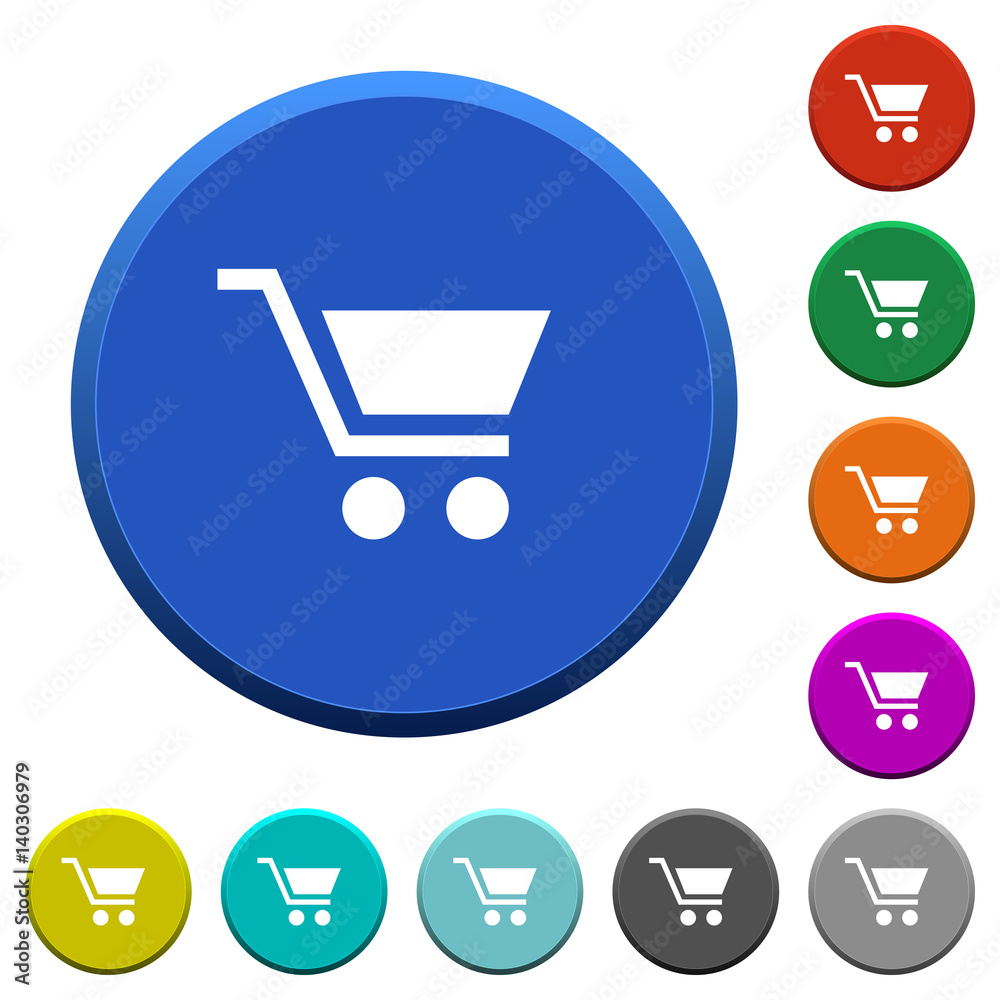 Empty shopping cart beveled buttons Empty shopping cart beveled buttons