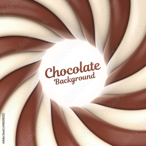 Chocolate swirl background with place for your content