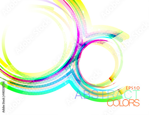 Colorful concave vector abstract on a white background