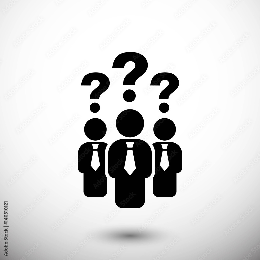 question mark over people icon stock vector illustration question mark over people icon stock vector illustration