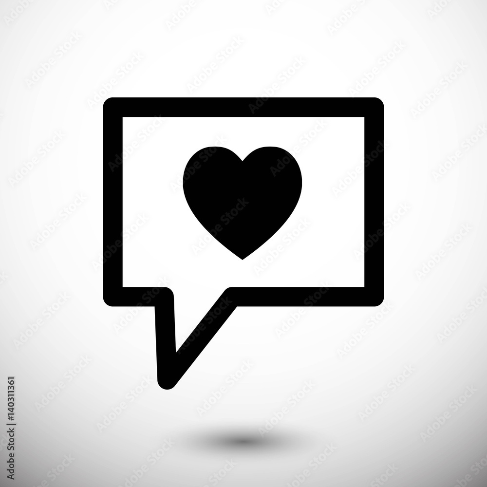 Speech Bubbles Icon. chat love pictogram stock vector illustration Speech Bubbles Icon. chat love pictogram stock vector illustration