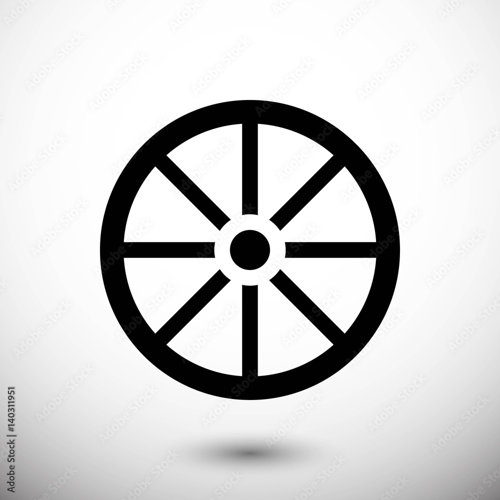 wheel icon stock vector illustration flat design wheel icon stock vector illustration flat design