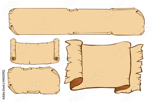 Four designs of old paper