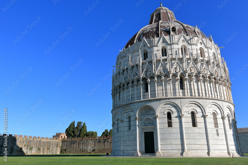 Fototapeta premium Pisa Baptistery of St. John in Pisa, Italy