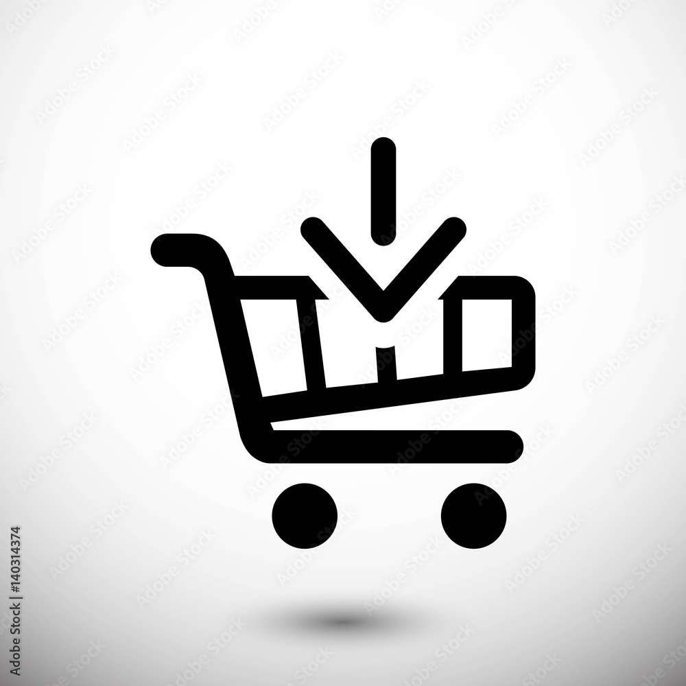 shopping cart icon stock vector illustration flat design shopping cart icon stock vector illustration flat design