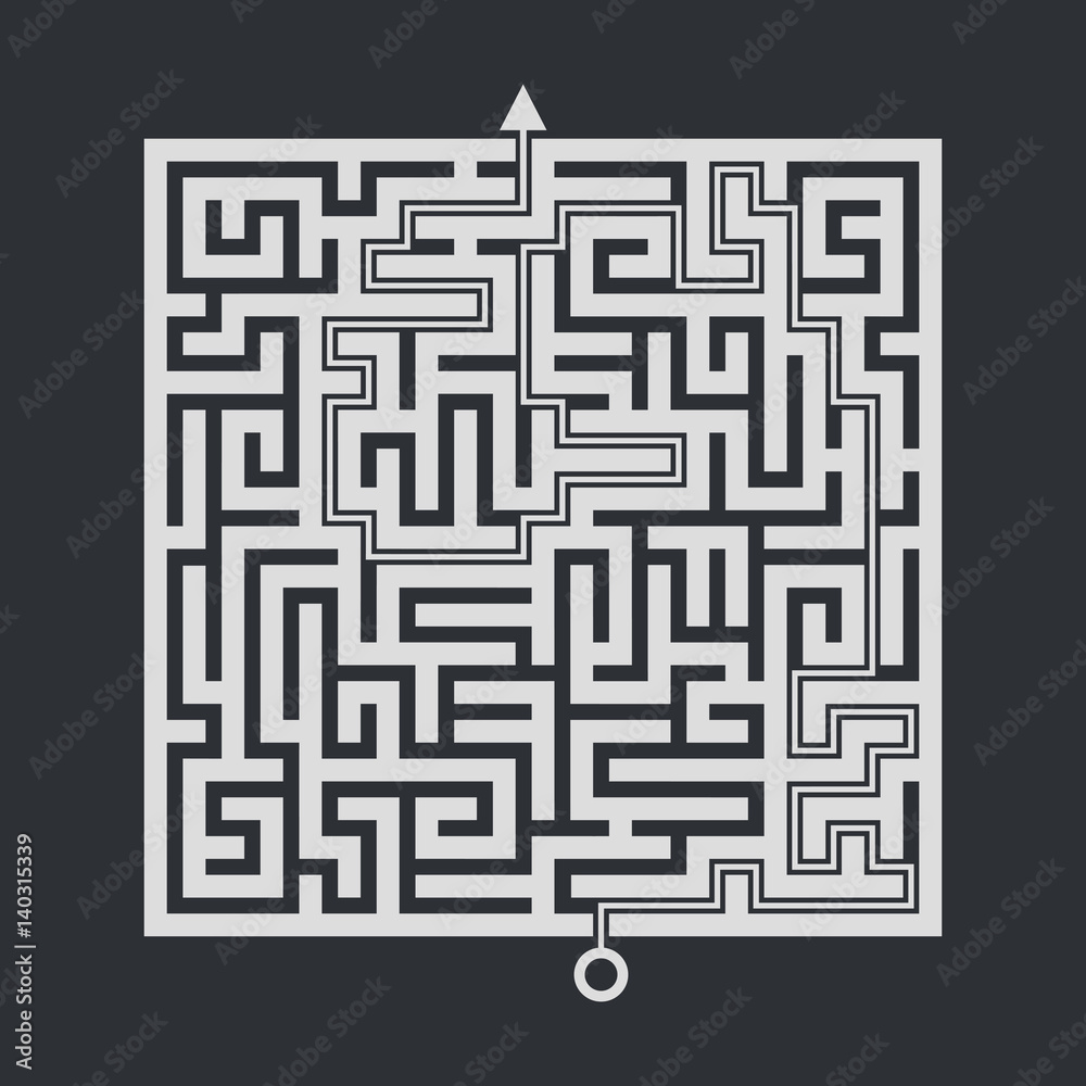 White maze on a black background.