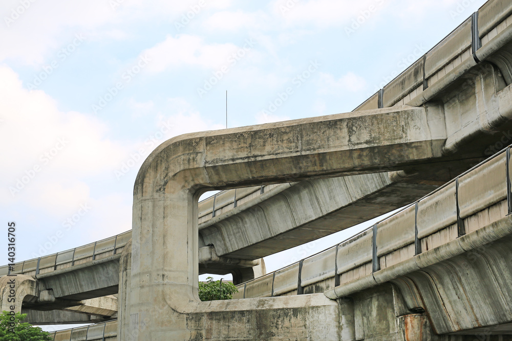 sky train bridge overpass