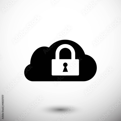 lock cloud icon stock vector illustration flat design Free Download lock cloud icon stock vector illustration flat design - GFXLoad