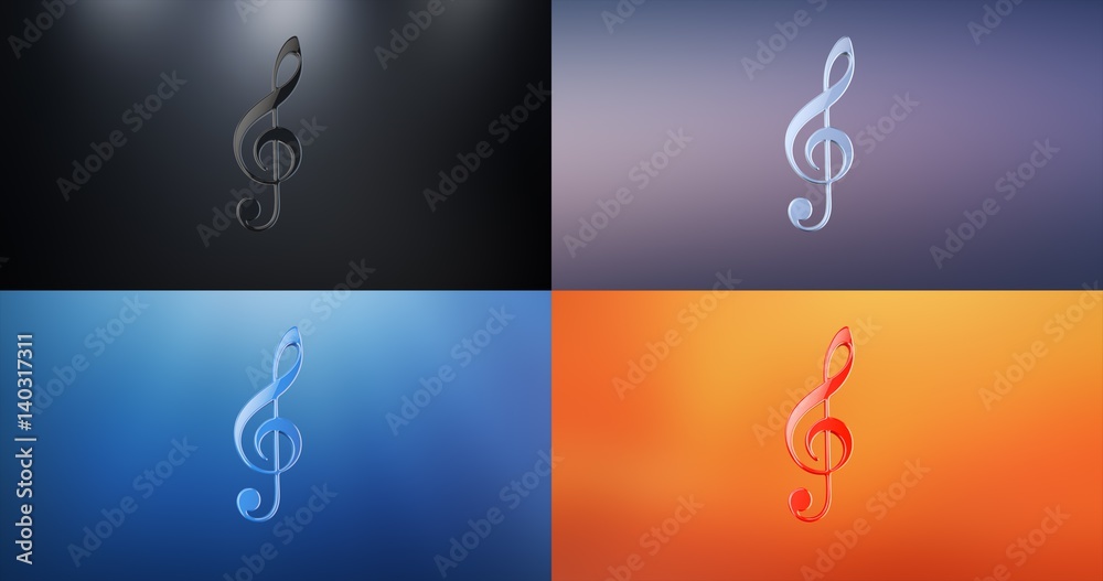 Obraz premium Music 3d Icon