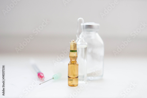 medical ampoules, syringes and vials