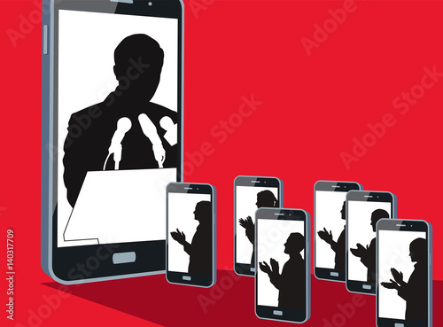 Leader and clapping followers in the digital age

