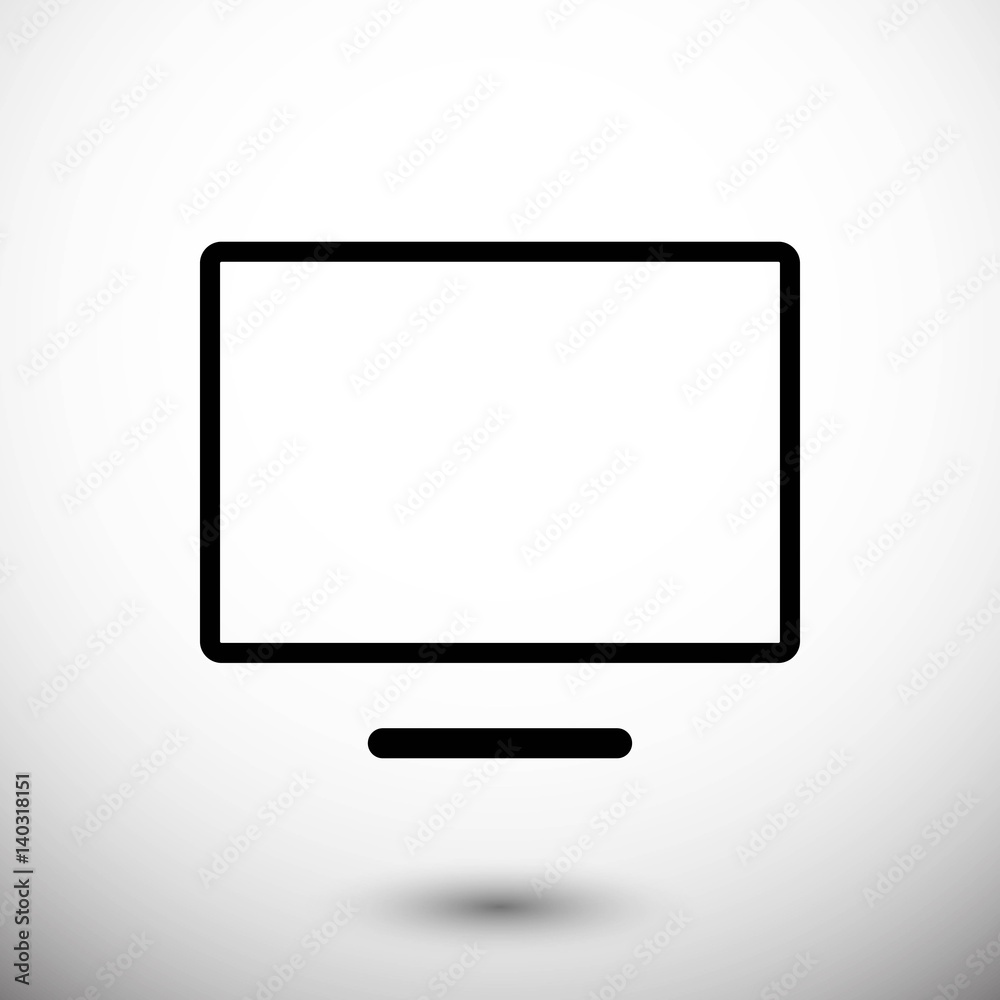 computer monitor icon stock vector illustration flat design computer monitor icon stock vector illustration flat design