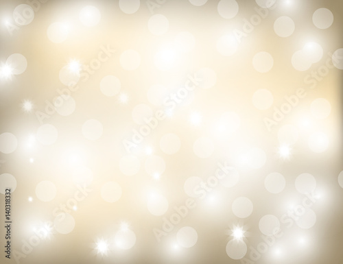 Abstract Sparkling Golden Holiday Background bokeh effect.
