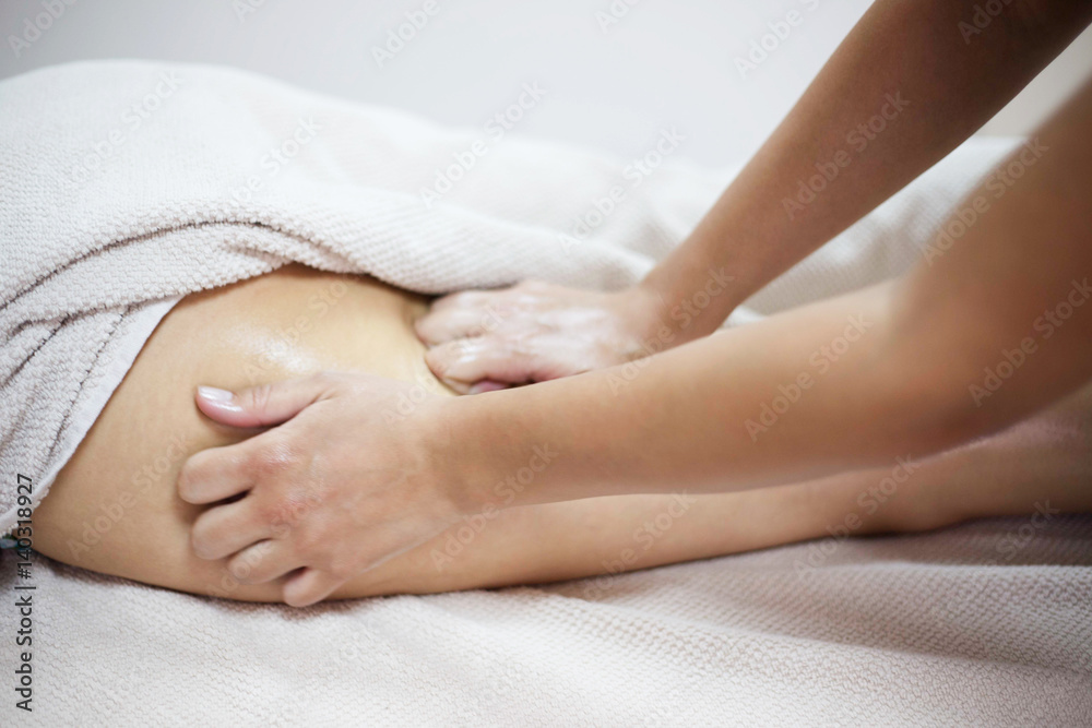 Anti cellulite massage for young woman in beauty salon Anti cellulite massage for young woman in beauty salon