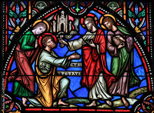 Stained Glass - Jesus and Saint Peter