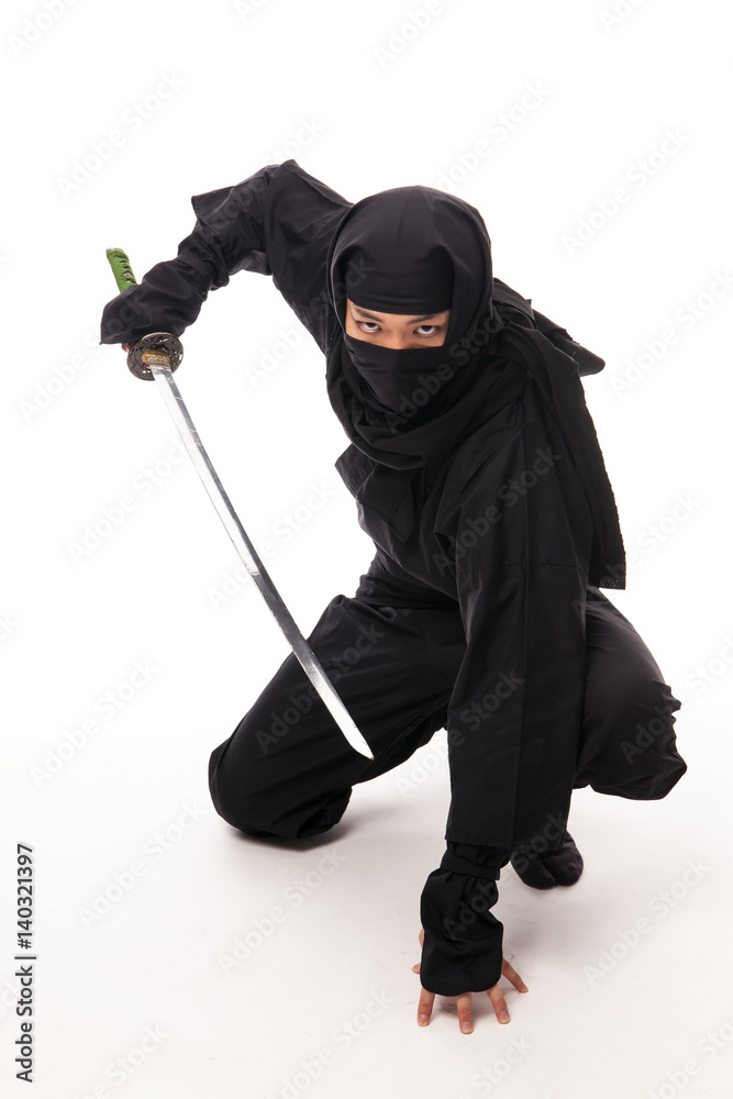 忍者 刀 ポーズ Stock Photo Adobe Stock