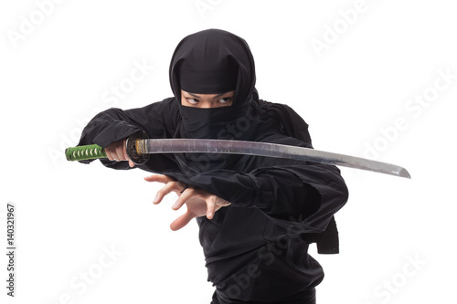 忍者・刀・ポーズ