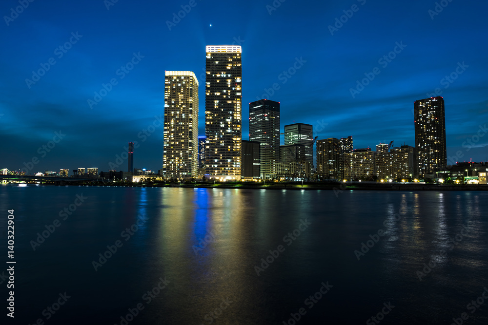 Fototapeta premium 夜の晴海エリア