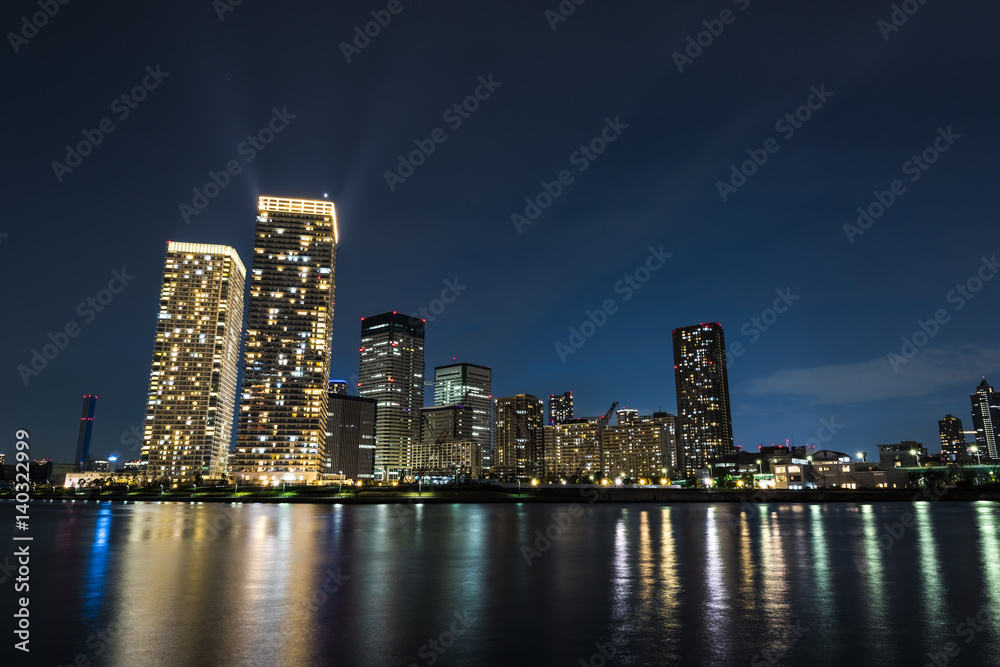 Fototapeta premium 夜の晴海エリア