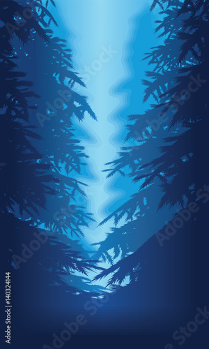 Background with winter landscape