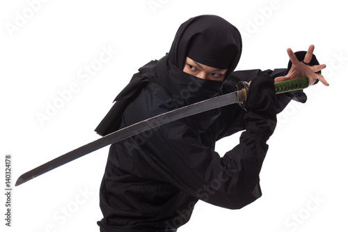 忍者・刀・ポーズ