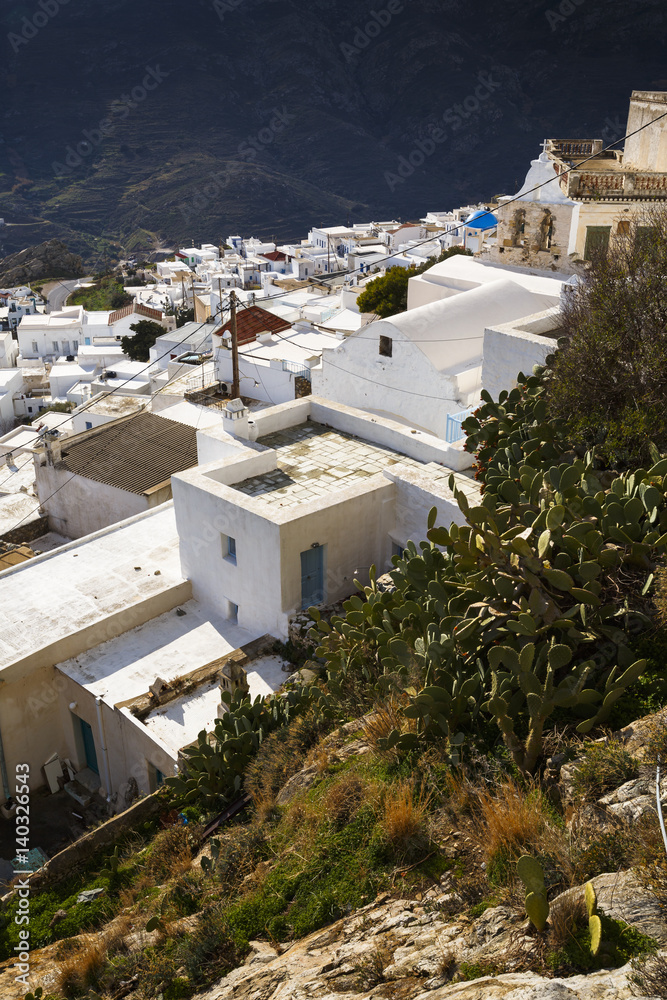 Fototapeta premium View of the Chora village on Serifos island in Greece. 