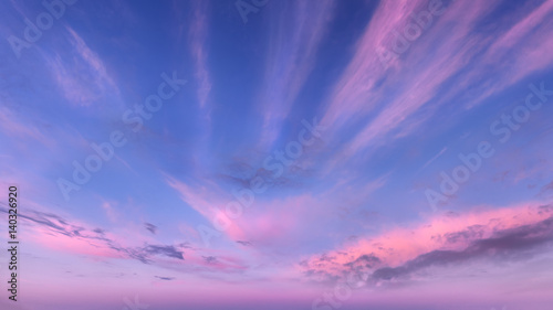 Sky with beautiful clouds at sunrise