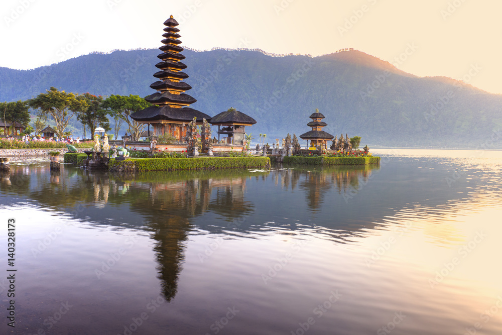Pura Ulun Danu Bratan, Hindu temple on Bratan lake, Bali, Indonesia Pura Ulun Danu Bratan, Hindu temple on Bratan lake, Bali, Indonesia