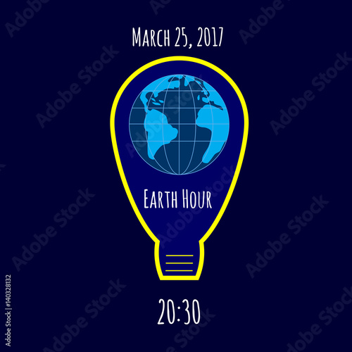 Earth Hour environmental movement illustration