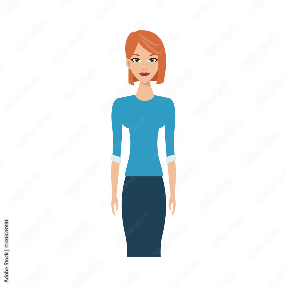 handsome woman cartoon icon over white background. colorful design. vector illustration handsome woman cartoon icon over white background. colorful design. vector illustration