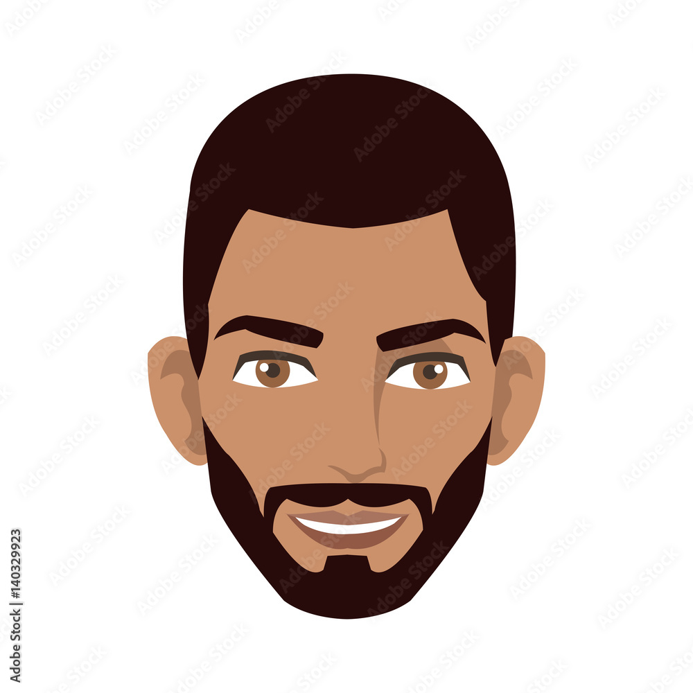 good looking man face cartoon icon over white background. colorful design. vector illustration good looking man face cartoon icon over white background. colorful design. vector illustration