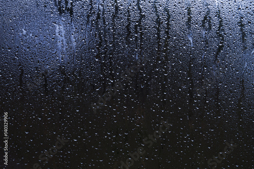 rain in a window photo