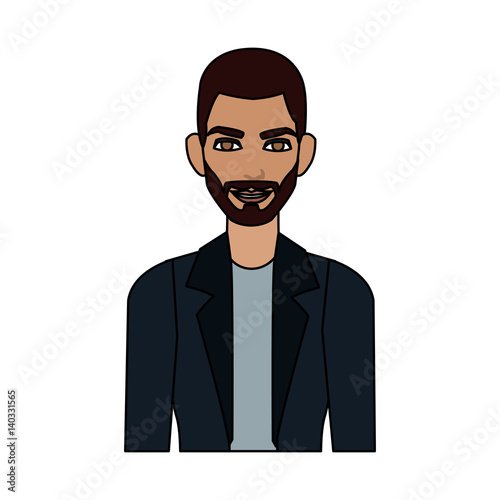 face of handsome olive skin young man icon image vector illustration design 