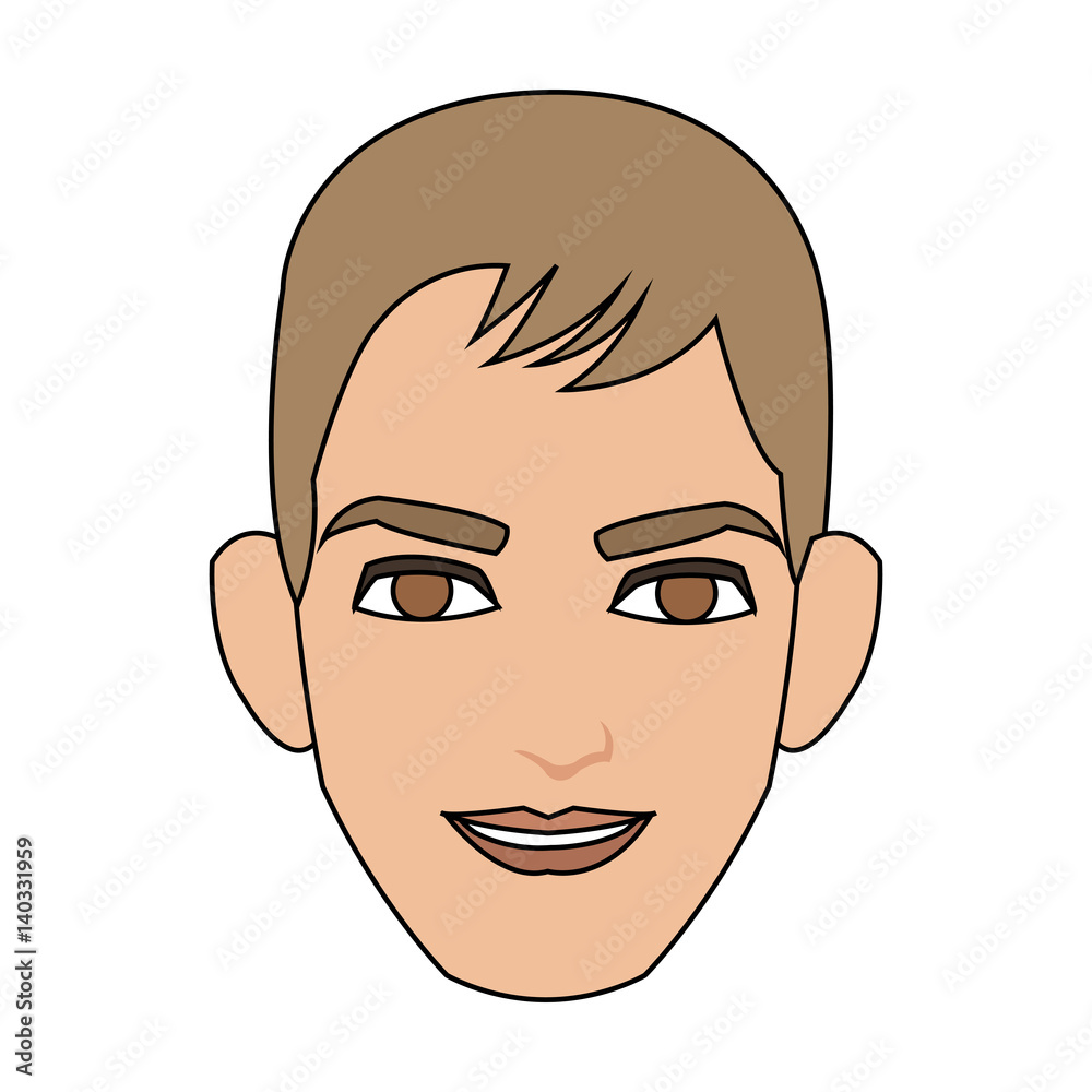 face of handsome young man icon image vector illustration design face of handsome young man icon image vector illustration design