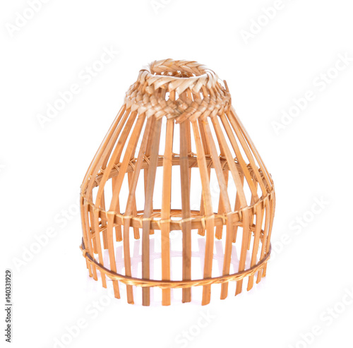 Canvas Print Bamboo basketry on white background
