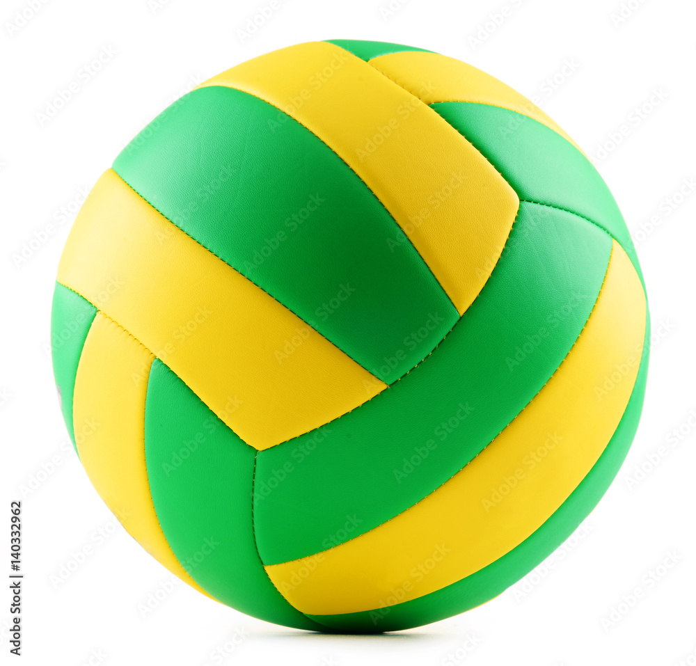 Fototapeta premium Leather volleyball isolated on a white background