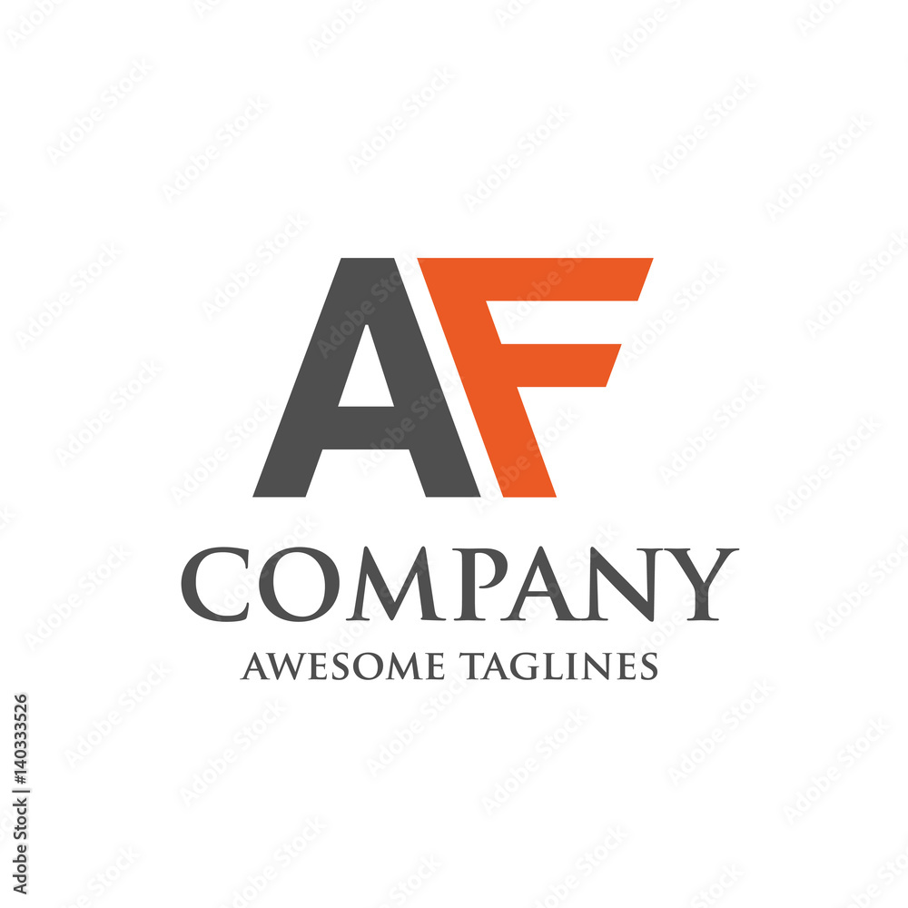 creative letter AF logo. Abstract business logo design template. modern Letter AF Logo template editable for your business.
