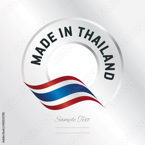 Made in Thailand transparent logo icon silver background