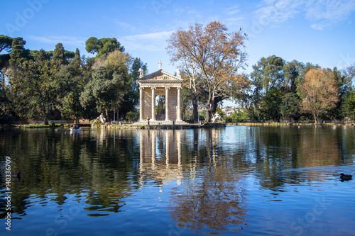 Rome Italy. Temple of Asclepius at Villa Borghese gardens