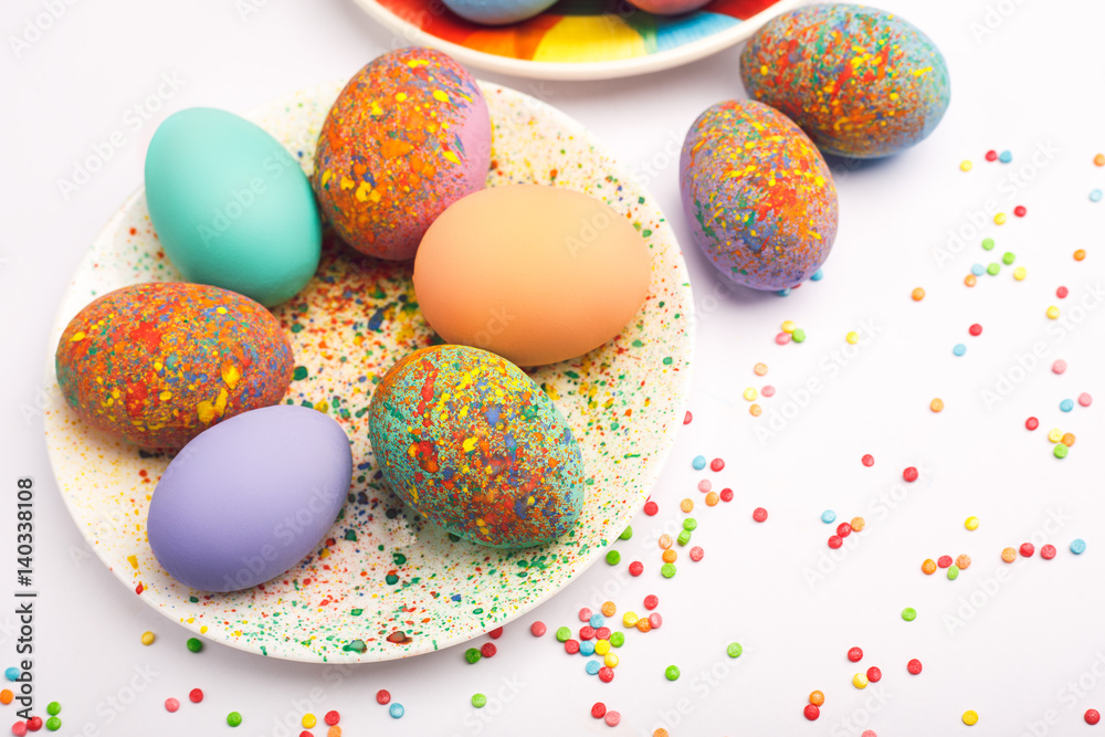 Fototapeta premium Easter Eggs. Sunday. Easter. Happy Holidays. Christian holiday. Religion. Tradition. Easter background.