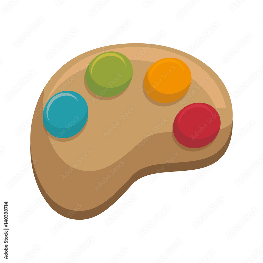 paint pallette isolated icon vector illustration design