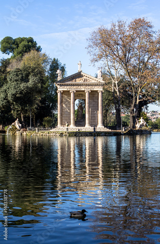 Rome Italy. Temple of Asclepius at Villa Borghese gardens