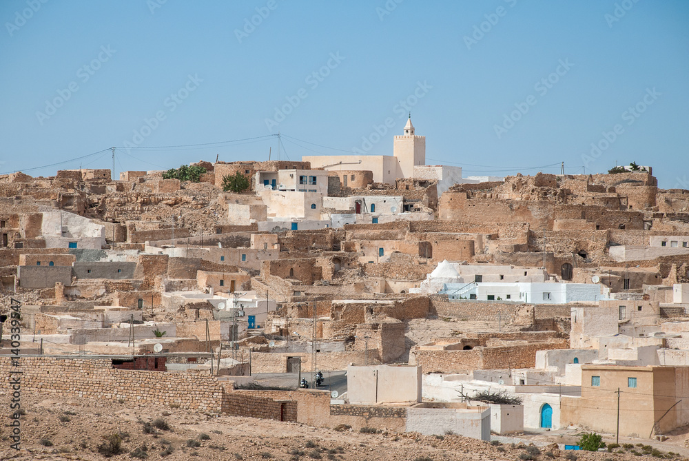 Old town of sandstone in the desert