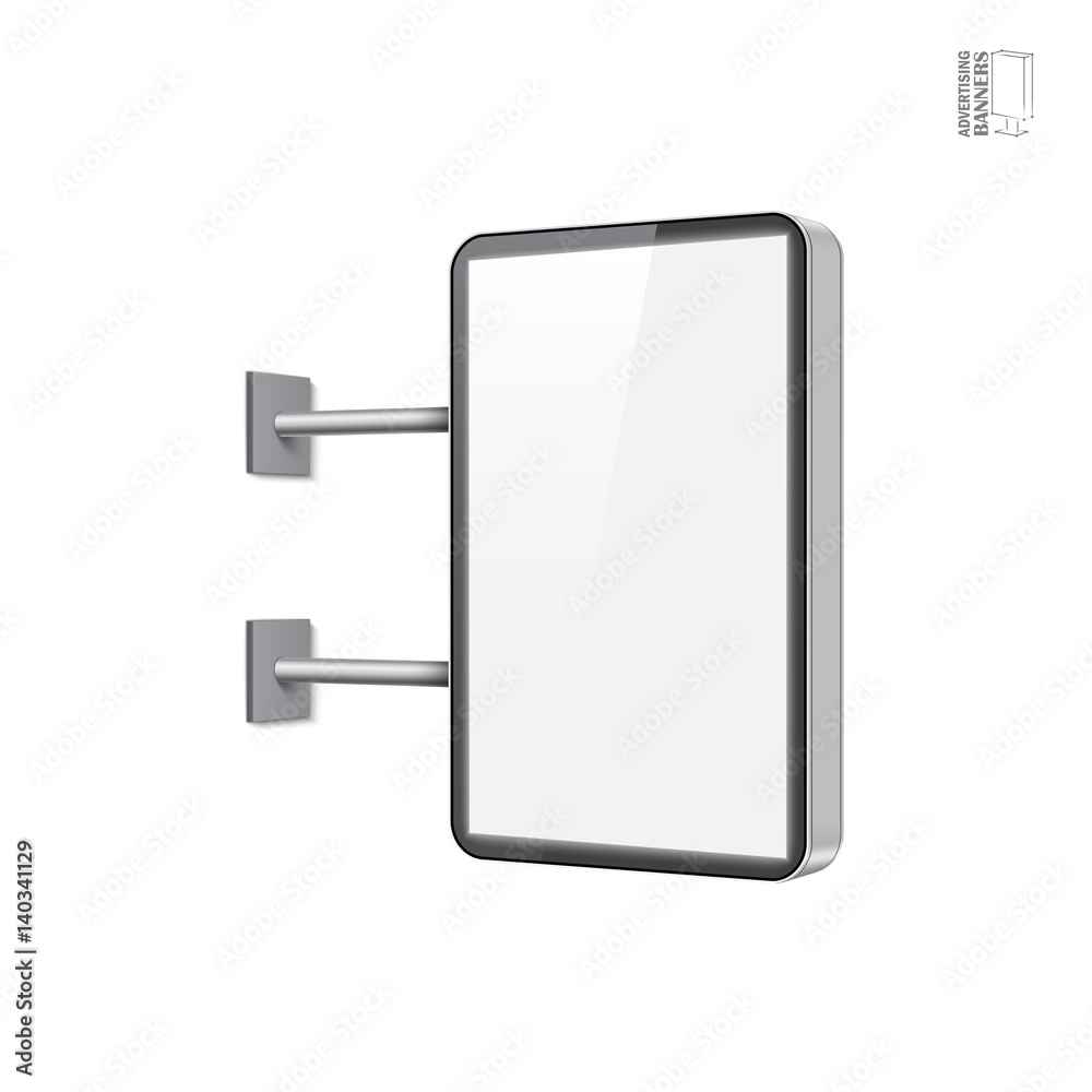 Realistic vector light box template Realistic vector light box template
