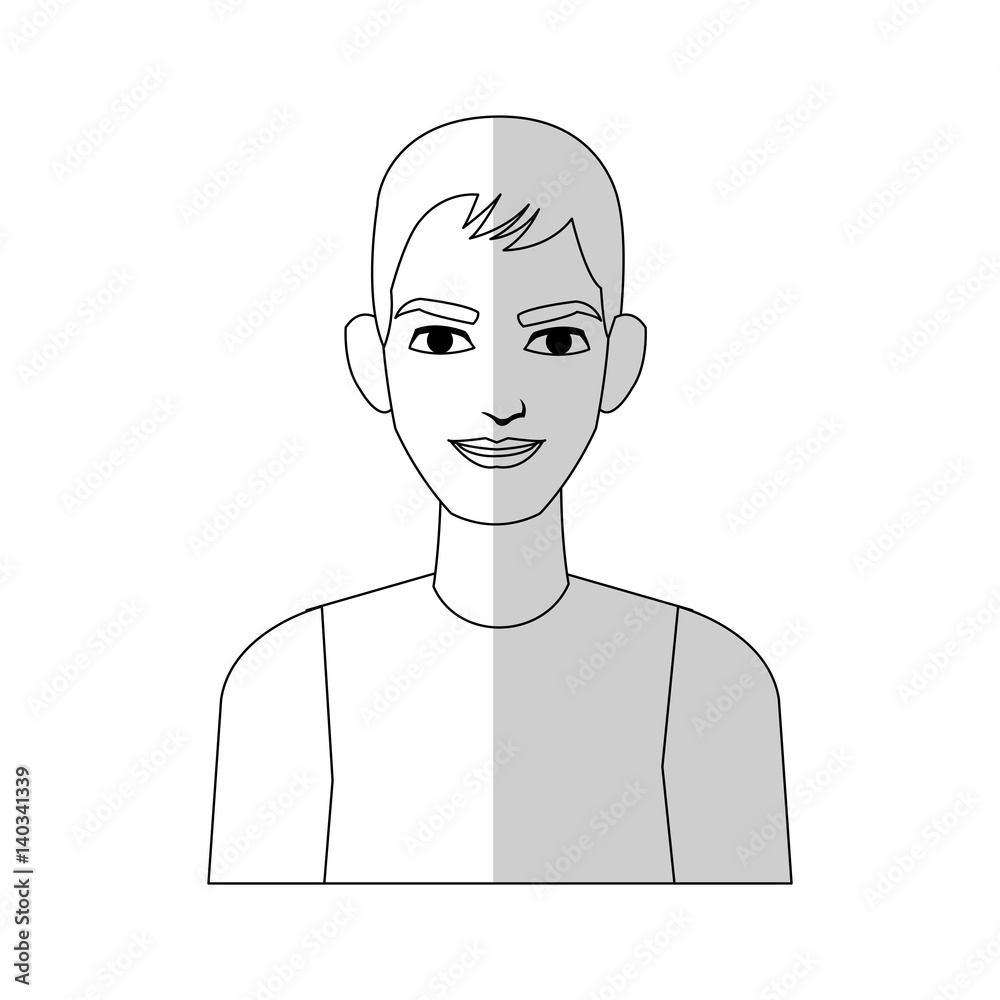 good looking man cartoon icon over white background. vector illustration good looking man cartoon icon over white background. vector illustration