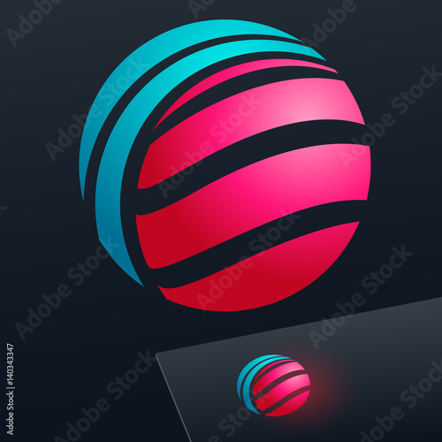 Abstract colorful vector sign. Logo for Business, Technology, Corporation.