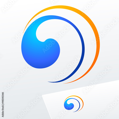 Abstract colorful vector logo for Business, Tourism and Travel